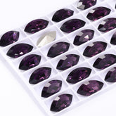 Amethyst Navette Shape High Quality Glass Pointed Back Fancy Rhinestones WholesaleRhinestone